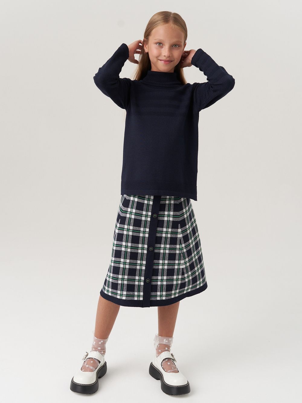 Водолазка в школу для девочки AT743  синий