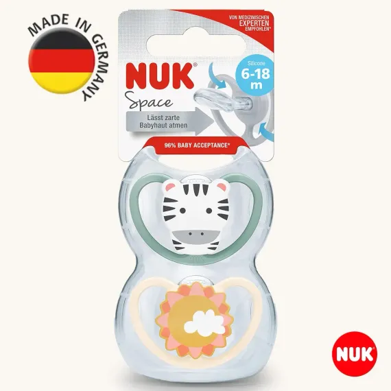 Пустышка Nuk силикон ортодонтическая 2 шт.