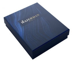 Подарочный набор Ручка роллер Waterman Embleme цвет GREY CT, цвет чернил: черный с чехлом