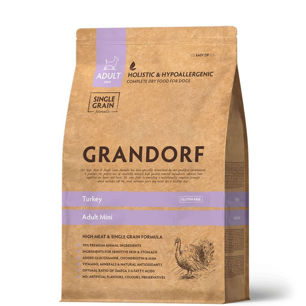 Grandorf Dog Turkey Mini корм сухой для собак индейка