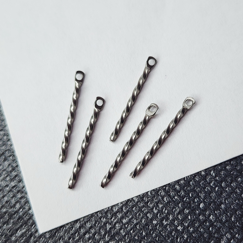 Подвеска, сталь, витая, литое кольцо, р-р 20 мм, штучно