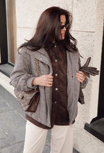 Куртка демисезонная с манишкой из замши