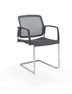 Movie стул на кантилевере со спинкой-сеткой