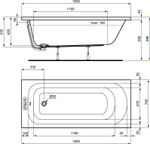 Акриловая ванна Ideal Standard 160х70 W004301 SIMPLICITY