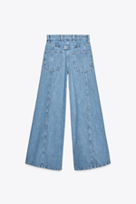 Джинсы wide leg с высокой посадкой — zw collection