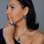 Кольцо Qudo TIVOLA UNICA big (G/P) Royal blue delite 60 688162