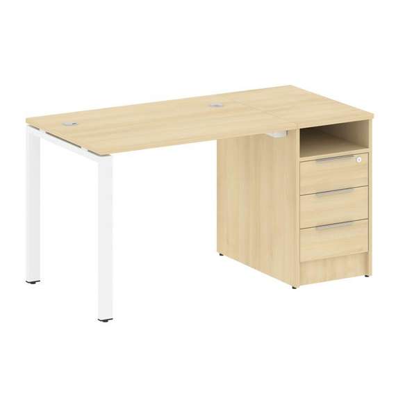 Метал Систем Рабочая станция с тумбой на П-образном м/к БП.РС-СТП-1.1