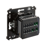 Механизм управления вентиляторами в стену, "Avanti", "Черный матовый"