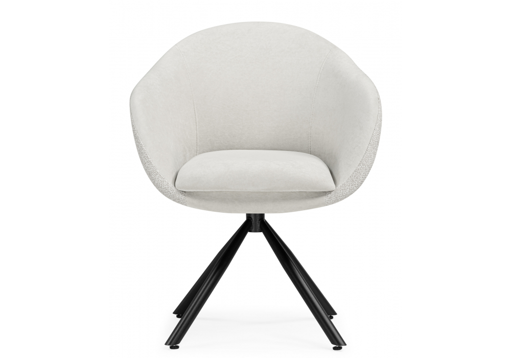 Стул на металлокаркасе Woodville Бартон 1 ткань мадера 2, черный матовый