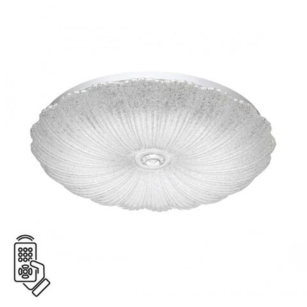 7729/48L PIKO LED SN 000 Светильник металл/пластик/белый/прозрачный LED 48Вт 3000-6000K D380 IP20 пульт ДУ FORTUNA
