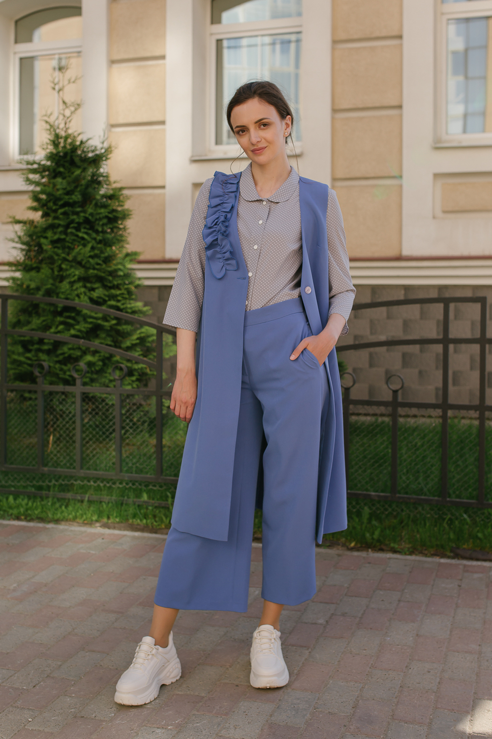 Удлинённый жилет 2799ШЕ, Кобальт #184Коб062799ШЕ