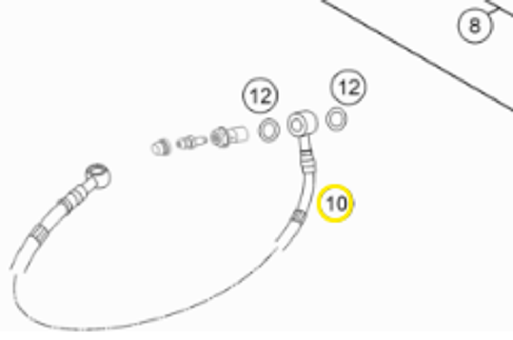 Тормозной шланг задний KTM SX-125/250/350/450F,Husqvarna,GAS GAS
