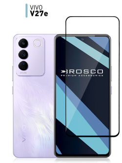 Защитное стекло ROSCO для Vivo V27e (арт.VV-V27E-FSP-GLASS-BLACK )