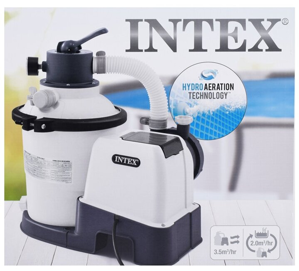 Песочный фильтрующий насос Intex , производительность 2000 л/ч, таймер 26642