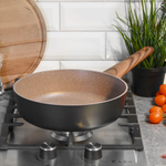 Сотейник 24см из кованого алюминия с мраморным покрытием "Natura"