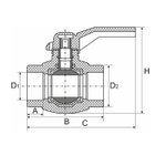 Кран шар 25 ручка PP-R EVER® plast  СЕРЫЙ (Россия)