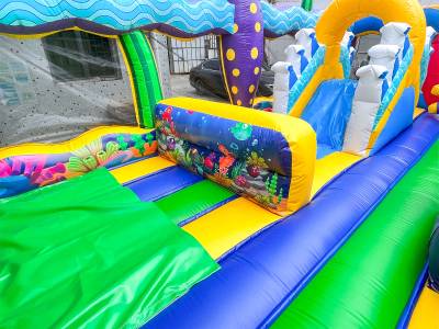 Коммерческий надувной батут «Мега риф 2», 14*7*8 м