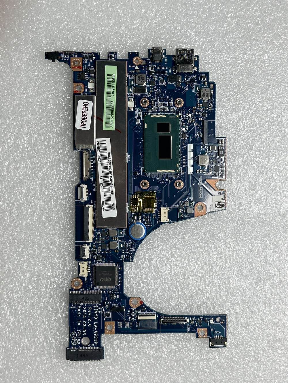 Материнская плата для ноутбука Lenovo Yoga2-13 ZIVY0 W8S i3-4030 4G (5B20G19210), оригинал