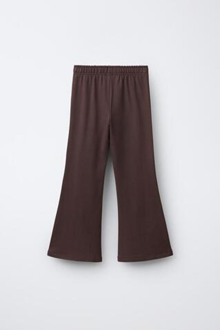 ZARA БРЮКИ FLARE ИЗ МЯГКОЙ ТКАНИ, КОРИЧНЕВЫЙ