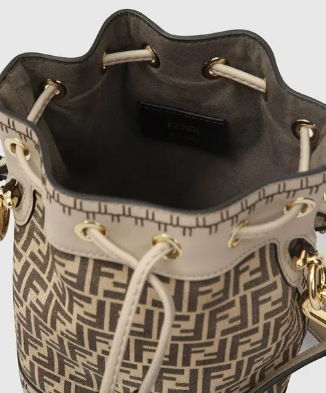 Сумка-мешок Fendi Mon Tresor бежевый