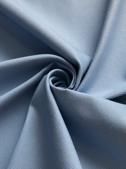 Коттон брючный, голубой twill satin