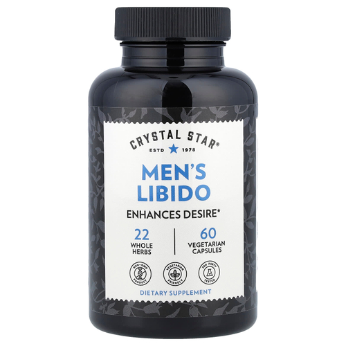 Crystal Star, мужское либидо, 60 растительных капсул