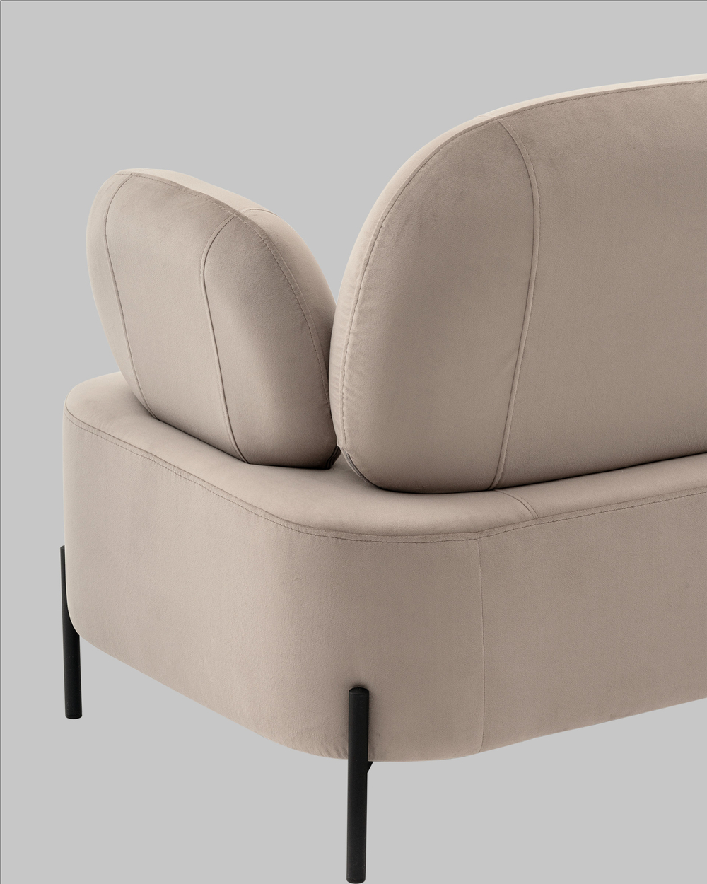 Диван Кэнди велюр светло-серый