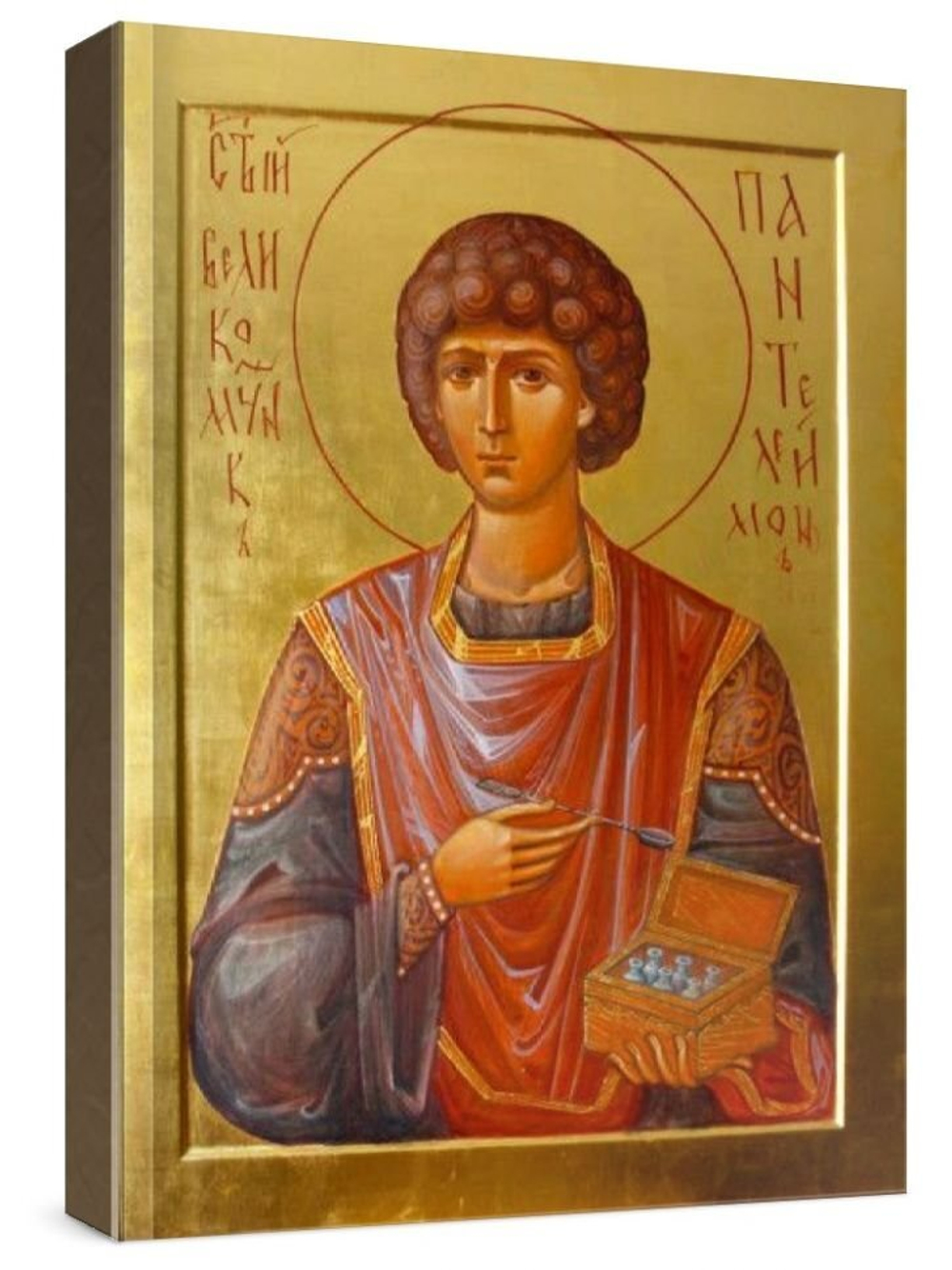 Пантелеймон Целитель (рукописная икона)