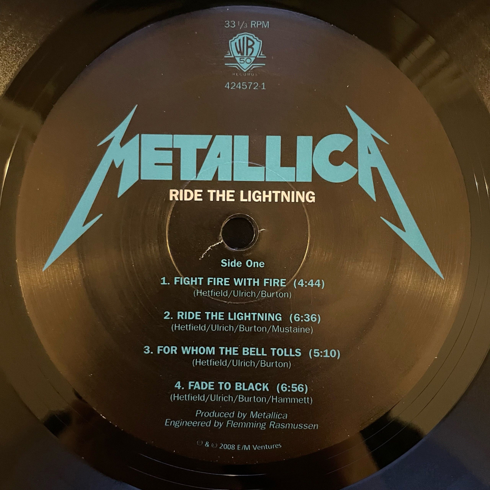 Винтажная виниловая пластинка LP Metallica Ride The Lightning (США 2008)
