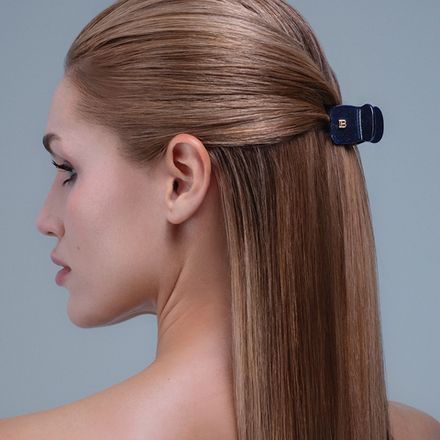 Balmain Hair Couture Заколка-краб XS "Космический сапфир" Limited Edition Acetate Pince à Cheveux Extra Small Cosmic Sapphire