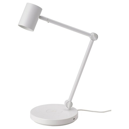 IKEA NYMÅNE  (ИКЕА НЙМÅНЕ)  -  Настольная лампа с зарядным устройством индуктивная, белая