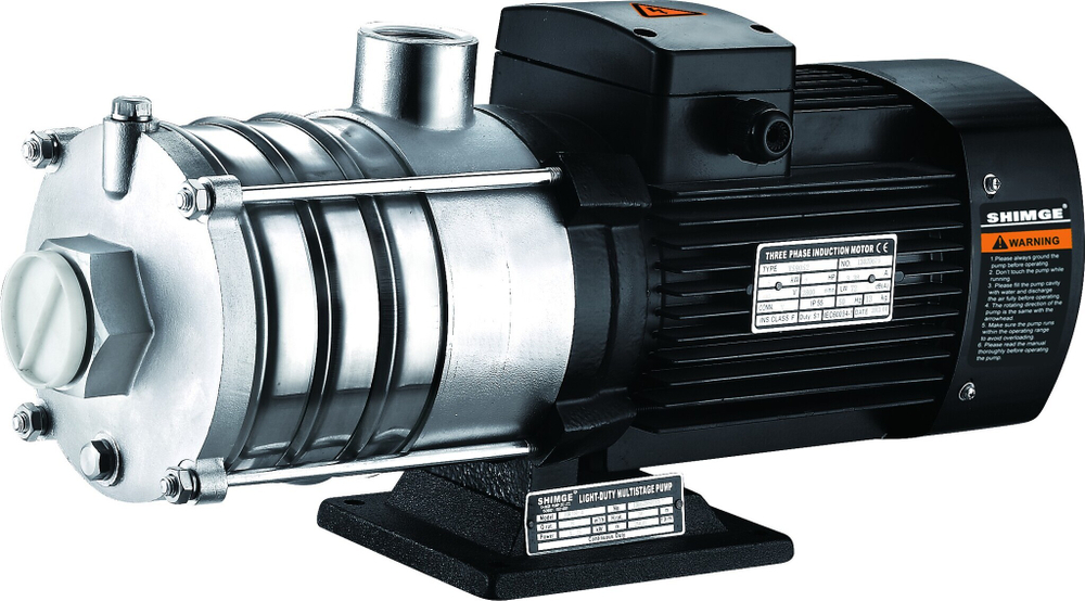 Горизонтальный многоступенчатый центробежный насос секционного типа серии BWJ, Shimge (двиг. IE2, до +120°C)