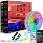 Светодиодная лента с чипом WS2812B, 12led/RGB, IP20, DC5V, 10м, Bluetooth контроллер