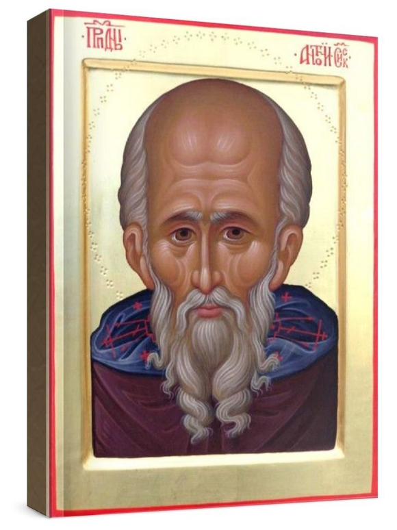 Антоний Сийский (рукописная икона)