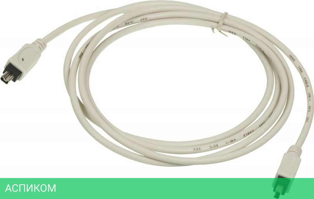 Кабель Ningbo FireWire 4p (m) - FireWire 4p (m) 1.8м черный