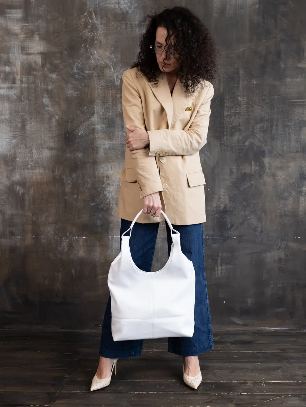 Сумка через плечо большая шоппер