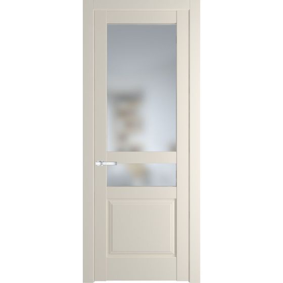 Межкомнатная дверь эмаль Profil Doors 4.5.4PD кремовая магнолия остеклённая