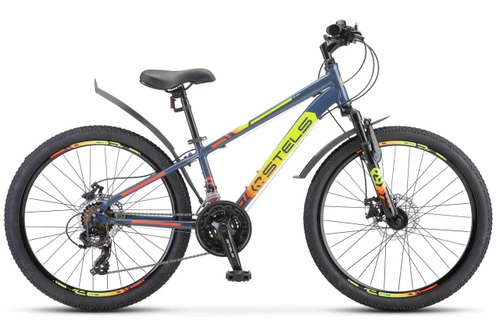 Велосипед 24" Stels Navigator-400 MD  серый/салатовый/красный