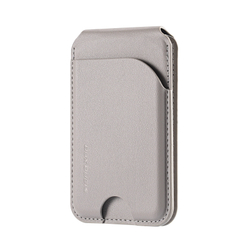 Магнитная подставка картхолдер серого цвета от Dux Ducis, серия Neva Series Magnetic Wallet Stand