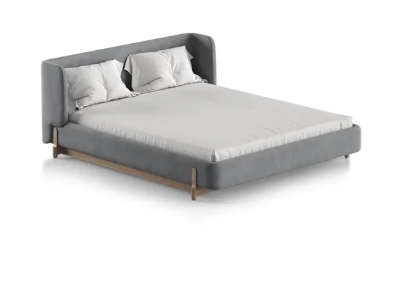 Кровать Basic спальное место 160*200 см (серый, антивандальная)