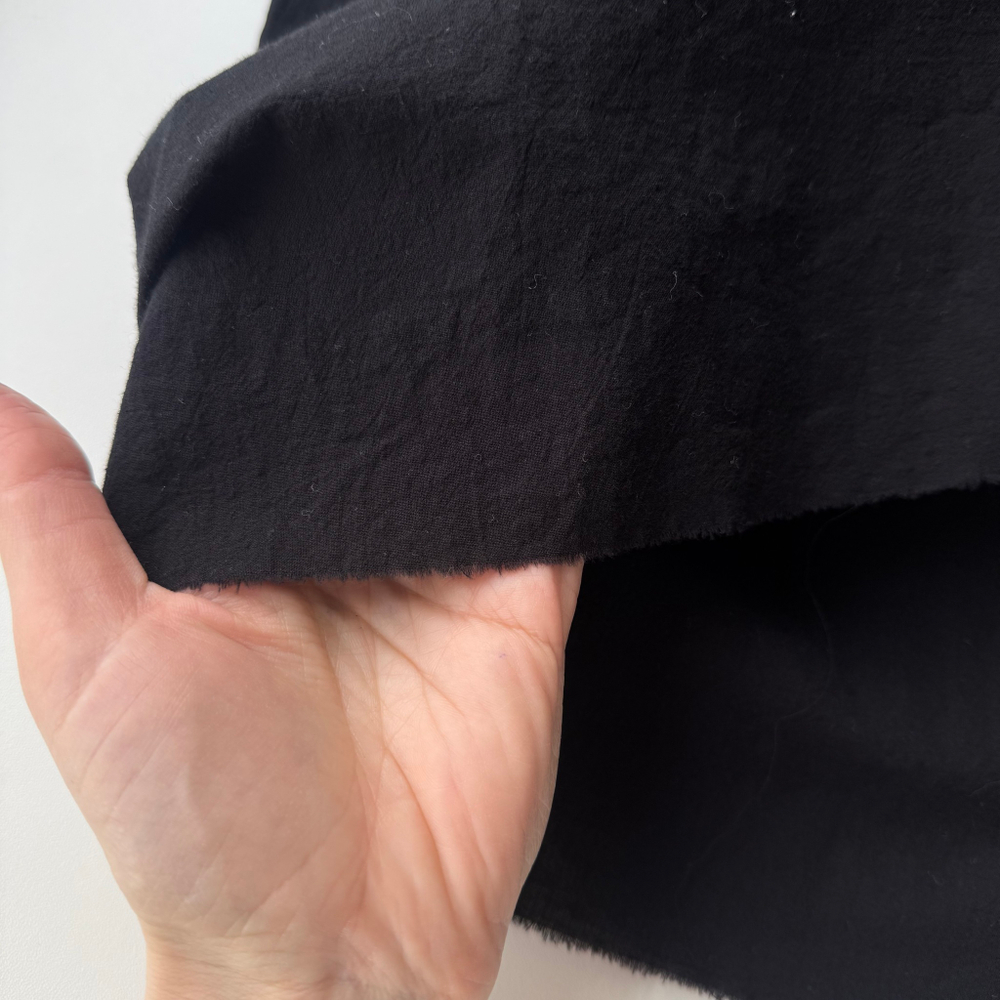 Батист жатый (марлевка) Черный