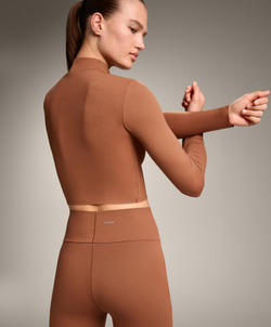 Oysho Футболка с длинным рукавом, коричневый