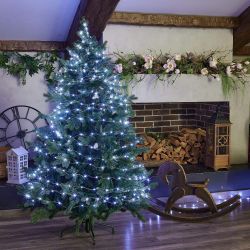 ULD-S5000-500-DTA-RC WHITE IP44 DEW Гирлянда светодиодная Роса. 50м. 500 светодиодов. Белый свет. Пульт ДУ в-к. Провод прозрачный. ТМ Uniel