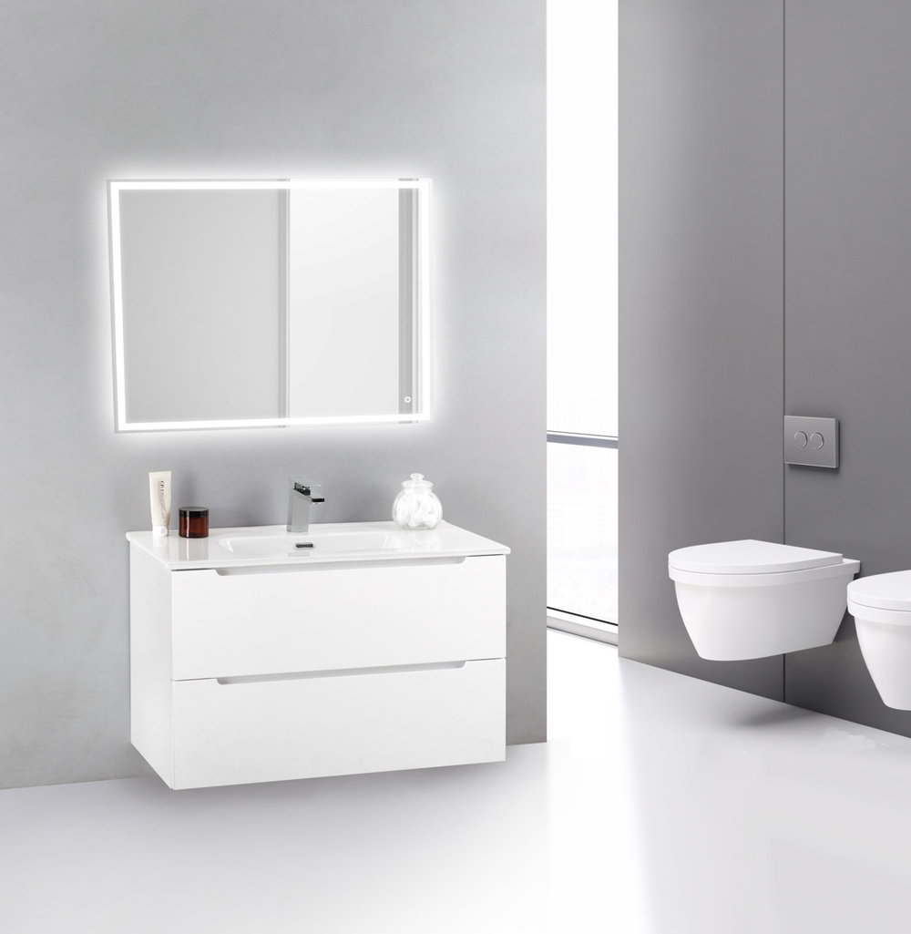 Тумба подвесная с раковиной BelBagno ETNA39-800/390-2C-SO-BL-P+BB800/390ETL