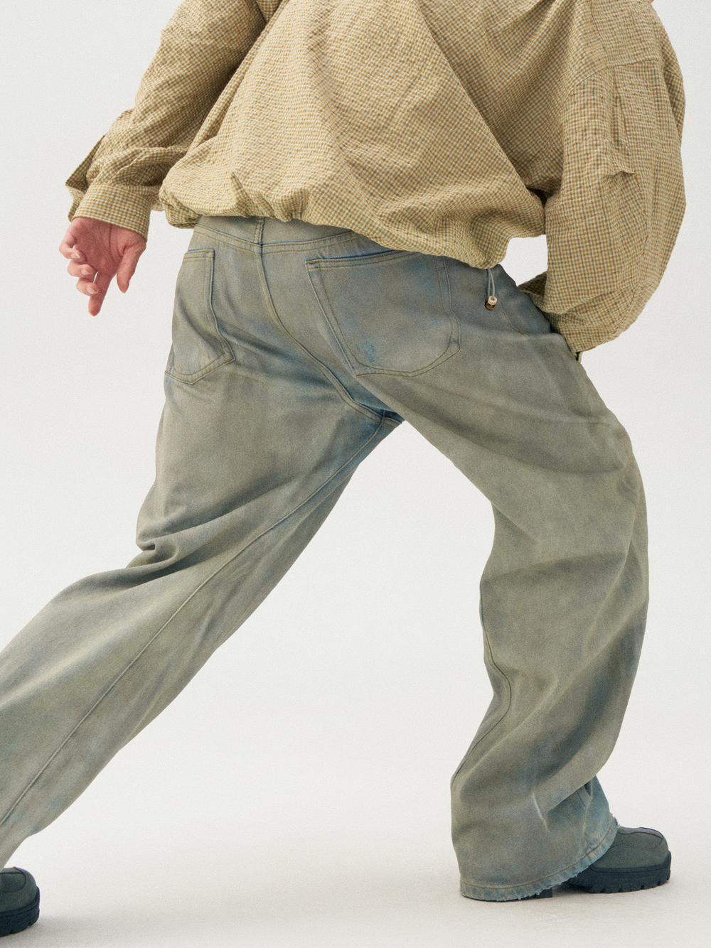 Джинсы Nothomme Monterest Year of the Horse Limited Edition Vintage Washed Distressed 3D Curved Loose Fit Jeans