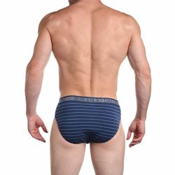 Мужские трусы брифы синие в полоску Sergio Dallini SG2938-2