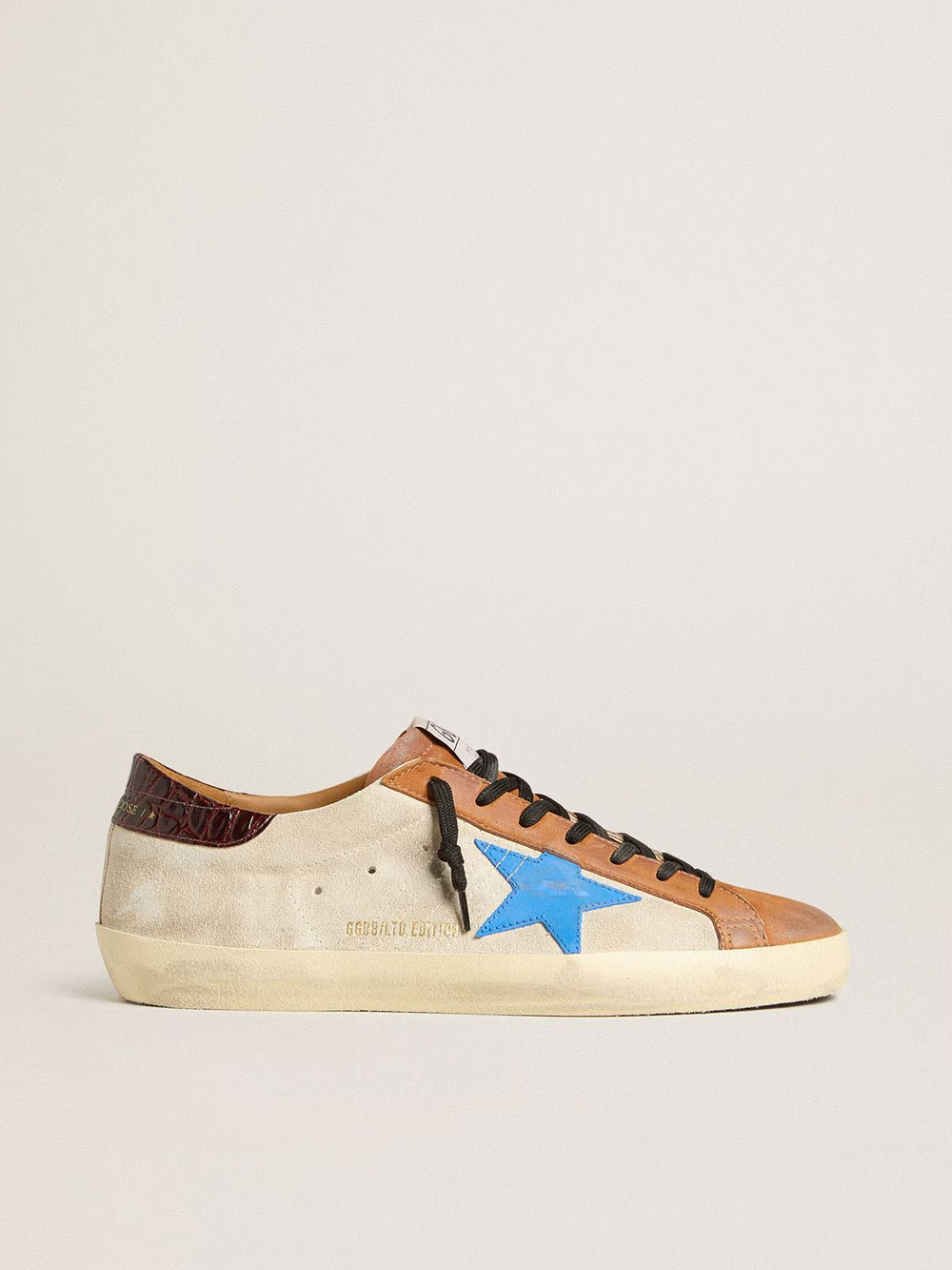 Men's Super-Star LTD with light blue star and crocodile-print heel tab