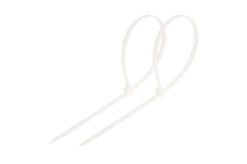 Хомуты нейлоновые белые 100х2,5мм (100 шт/уп)