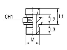 Штуцер FE DL22 22x1.5 (корпус)