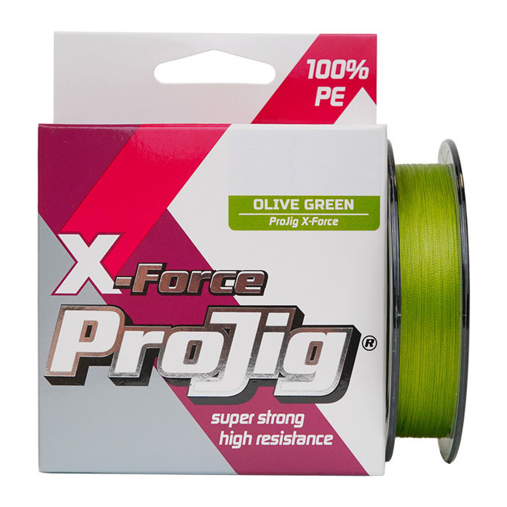 Шнур ProJig X-Force 0,12 мм., 8,0 кг,  100 м, хаки
